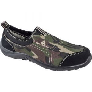 Delta Plus Chaussures basses polyester coton - S1P src miami kaki -MIAMISPKA0-taille-35 - Noir/Gris