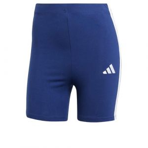 Adidas Femme Essentials 3-Stripes High Waisted Biker Shorts, Dark Blue/White, XXL