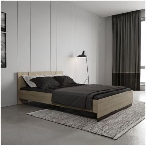 Habitat et Jardin Lit Double en bois 'Watson' - 140 x 200 cm - Marron
