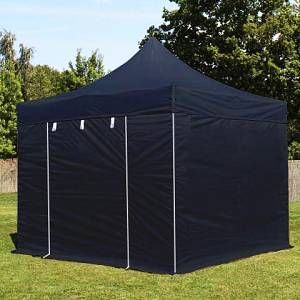 Intent24 Tente pliante 3x3 m sans fenêtre noir PROFESSIONAL tente pliable ALU pavillon barnum.FR