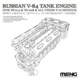 Russian V 84 Engine (for Ts 014 & Ts 028 & All Ot r T 72 Models) 1:35e Meng model