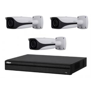 Dahua Kit Vidéosurveillance Enregistreur DVR 2 ports HDMI et 3 Caméras Box Analogiques HDCVI PTZ