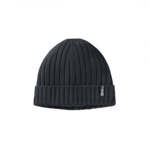 Jack Wolfskin Bonnet en Maille côtelée Mixte, Noir, Taille Unique