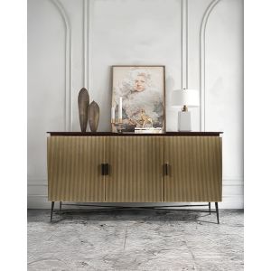 Moon- Grand buffet finition laiton vieilli 150 cm
