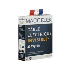 Pack complet 1m câble ultra-plat avec terre et fiches