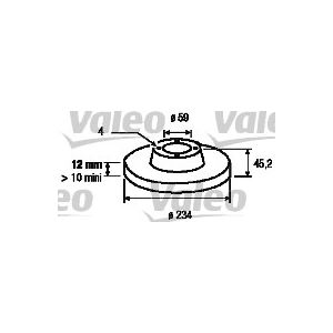 Image de Valeo 2 Disques de frein 186300