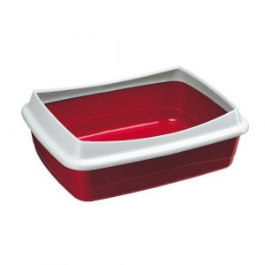 Ferplast Maison de Toilette Nip Plus 10 pour Chat 47 X 36 X H 15,5 cm Bordeaux