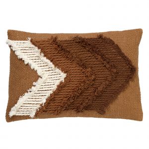 Dutch Decor Coussin - marron en coton 40x60 cm avec motif