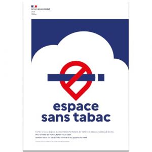 Panneau "Espace sans tabac" – Décret 2025-582 – PVC – Format 15x21 cm