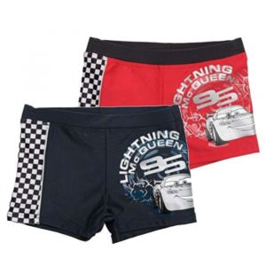 Maillot De Bain - Boxer De Bain Cars Disney Bleu Marine Et Rouge