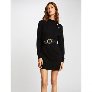 Image de Morgan Robe Tricot Manches Longues 212-RMERCI, Noir, XL Femme