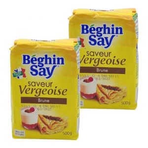 B&eacute;ghin Say - Lot 2x Sucre vergeoise brune - Paquet 500g