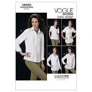 Vogue Patterns V8689 Chemise pour Femme Taille E5 42-44-46-48-50