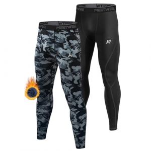 MEETWEE Pantalon Thermique Homme, sous-Vêtements Thermique Caleçon Long Collant Chaud Compression Base Layer Legging