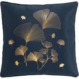 Coussin Déco Imprimé "Bloomy" 40x40cm Bleu Prix