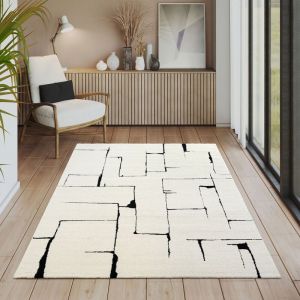 The Carpet - Everest tapis salon chambre court poil 3d doux crème