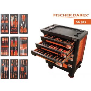 Servante équipée de 56 outils