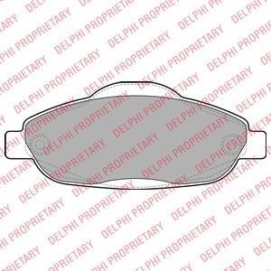 Delphi Jeu de 4 plaquettes de frein LP2070