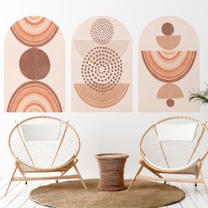 Ambiance Sticker Papier peint intissé pré-encollé fresques géants - ARCHES ETHNIQUES - adhésif décorative - 155x120cm