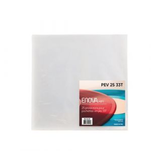 Accessoire platine vinyle Enova Hifi Lot de 25 pochettes pour disques vinyle 33 tours PEV 25 33T