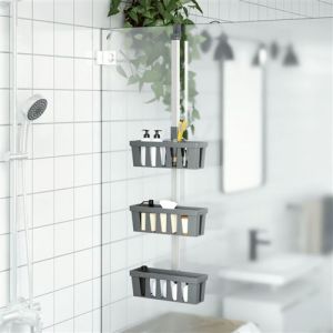 VidaXL Étagère de douche suspendue 30x15x(67-105) cm aluminium