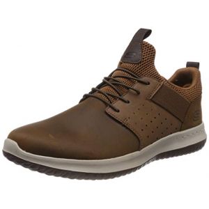 Skechers Delson-Axton, Baskets Enfiler Homme, Marron (Brown CDB), 44 EU