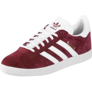 Adidas Gazelle, Baskets Homme, Red Collegiate/Burgundy/FTWR White/Gold Met, 48 EU