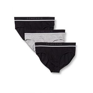 Schiesser 95/5 Organic Cotton 3er Pack Slips, Multicolore 1, S Homme
