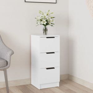 Image de VidaXL Buffet Blanc 30x30x70 cm Bois d'ingénierie - Blanc