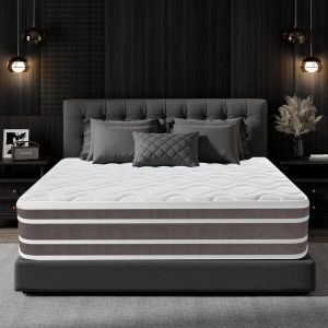 Matelas 140X190 cm, &eacute;paisseur 26 cm,Conception &agrave; 7 zones，matelas &agrave; ressorts ，soutien solide, silencieux et anti-interf&eacute;rence, respirant et bon sommeil