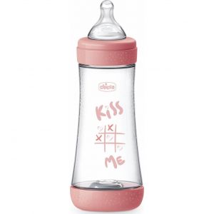 Chicco Perfect 5 Biberón Tetina de Silicona Rosa 4M+ 300ml