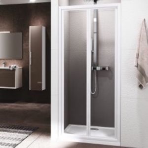 Novellini Paroi de douche pliante/escamotable Riviera 2.0 s extensible 66-72 cm - Profil&eacute; blanc et verre transparent diffusion france