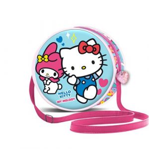 Karactermania, Sac à Bandoulière Rond Sanrio Unisex Kids, Bleu Hello Kitty, One size
