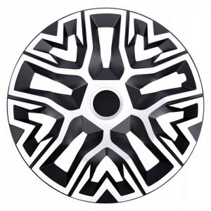 NRM The Best Enjoliveurs universels bicolores blanc et noir 15 4 pi&egrave;ces