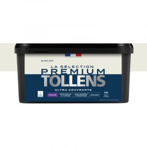 Tollens Peinture int&eacute;rieure couleurs - La S&eacute;lection Premium Velours - Ultra Couvrante - Blanc Soie 2,5 L - 30m&sup2;