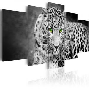 Image de Décoshop26 Tableau toile de décoration motif Leopard noir et blanc 200x100cm DEC110255/2