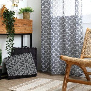 Homemaison Voilage (140 x 260 cm) Greenmood Noir