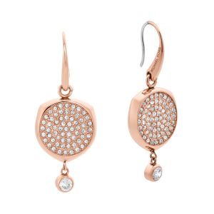 Image de Michael Kors Boucles d'oreilles en Acier Rose et Pierre Blanc