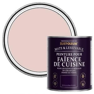 Rust-oleum Peinture Rose R&eacute;sistante &agrave; l'eau pour Fa&iuml;ence de Cuisine, Finition Mate - Champagne Ros&eacute; 750ml