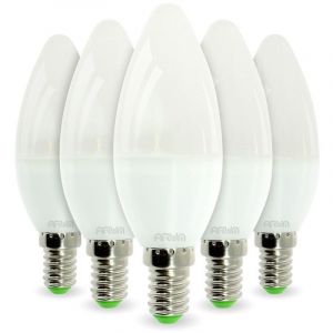 Eclairage design Lot de 5 Ampoule led E14 6W Eq 40W Temp&eacute;rature de Couleur: Blanc chaud 2700K