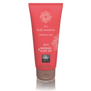 Massage- und Gleitgel 2 in 1 - Erdbeere