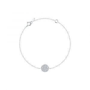 Cleor Bracelet pour femme en Argent 925/1000 serti de cristal - 0.001 g - taille : 163CM - Z0158642