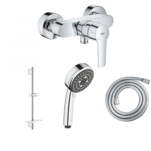 Image de Grohe Mitigeur de douche Start 2021 monocommande avec douchette 3jets Vitalio Comfort, barre de douche et flexible 175cm