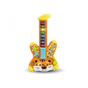 Image de Vtech Guitare electrique lumineuse et interactive tigre bebe enfant 2-5 ans - jungle rock star - jouet d'eveil musical