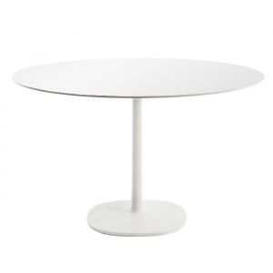 Image de Kartell Table ronde Multiplo Verre / Ø 118 cm blanc/transparent en verre