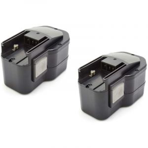 Vhbw 2x NiMH batterie 1500mAh (14.4V) pour outil électrique outil Powertools Tools AEG SB2E 14.4 T Super Torque