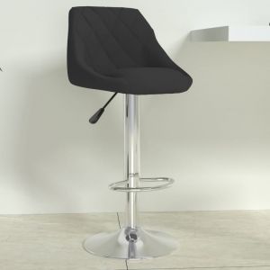 VidaXL Tabouret de bar Velours Noir Noir