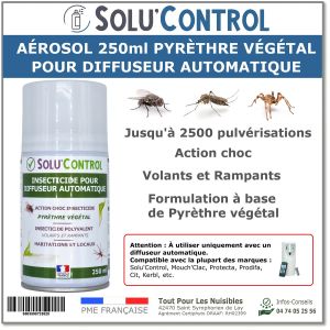 Tout Pour Les Nuisibles - Aérosol 250 ml au Pyrèthre Végétal - Volants et Rampants