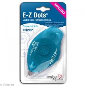 Toga Dérouleur adhésif permanent E-Z Dots points - rechargeable - 15 m