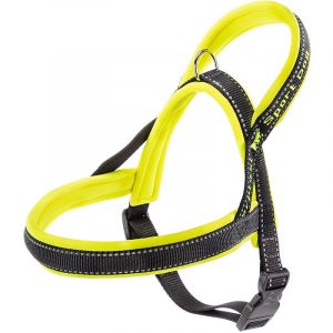 Ferplast SPORT DOG P Harnais pour chiens avec rembourrage soft. Différentes mesures et couleurs fluo.. Variante SMALL - Mesures: A: 48 cm - B: 58÷71 cm - Jaune